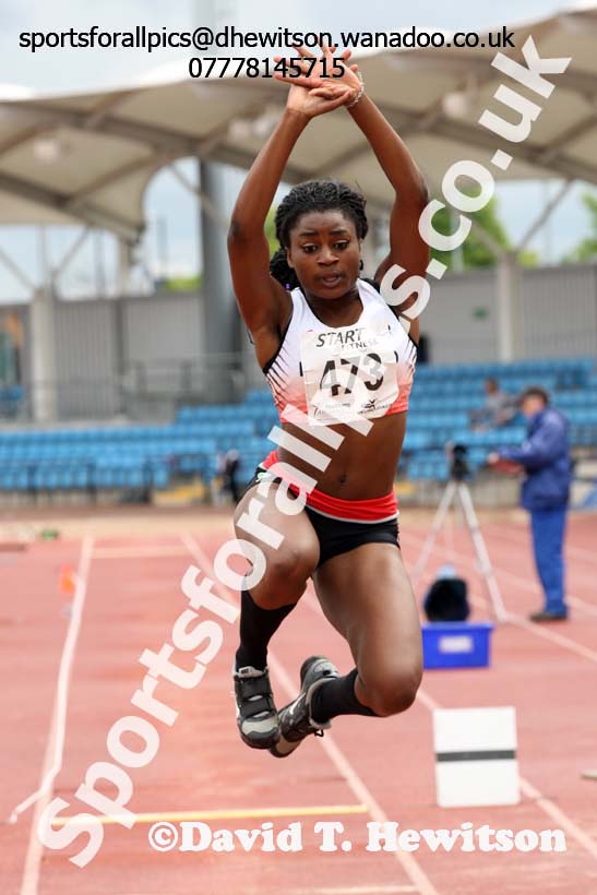 Womens under-20s triple jump, Northern Championships, Sport City, Manchester. Photo: David T. Hewitson/Sports for All Pics
